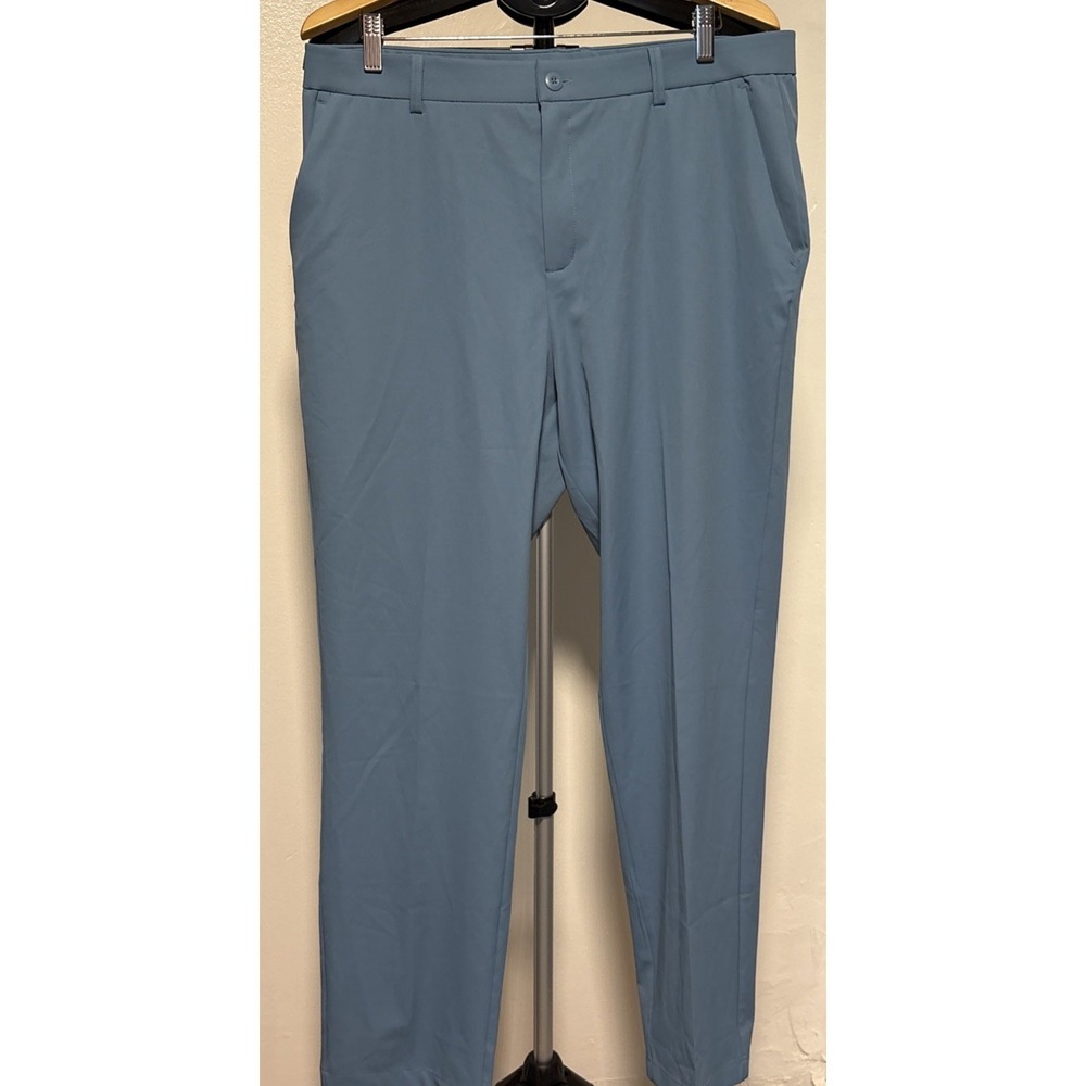 Dri Fit Golf Pants Men's 36x32  lightblue Athletic Performance Stretch Tapered